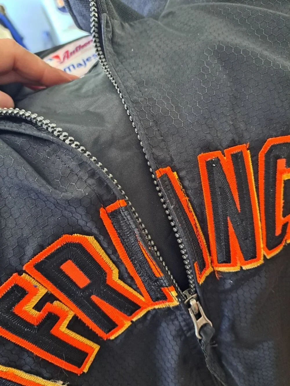 Vintage MLB San Francisco Giants Majestic Authentic Dugout Jacket XL Black